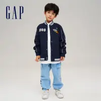 在飛比找momo購物網優惠-【GAP】男童裝 Logo束口牛仔褲-淺藍色(784942)