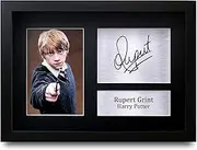 HWC Trading Harry Potter the Cast Gift Signed A4 Printed Autograph Gifts Print Photo Picture Display (A4, (Framed) Rupert Grint)