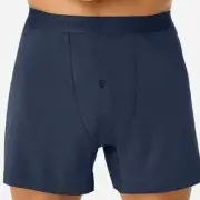 Bombas Men's Cotton Modal Boxer Midnight Navy Button Fly 2XL NEW