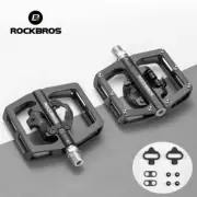 ROCKBROS Bike Cleats Pedals with SPD Sealed Clipless Flat Platform 9/16" Pedals