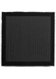 Saint Laurent Heart-print Modal-blend Scarf - Black And White ONE SIZE