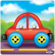 Wooden Knob Puzzle - Car