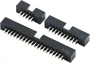 BIZOCA 10PCS DC3 2.0mm 2mm Pitch 6P 8P 10P 12P 14P 16P 18P 20P 30P 34P 40 Pin Double Row Male Straight Box Header IDC Socket Connector(DC3-8Pin-2.0mm)