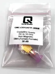 Non-Magnetic Crystalline Quartz Cryogenic Attenuator, 30 dB Attenuation