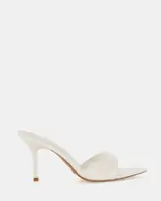 YOLO White Patent Mules