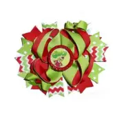 Puppy bows ~ dog collar slide bow christmas mean green monster accessory (dc29)
