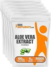 BulkSupplements.com Aloe Vera Extract Powder - Herbal Supplement, Aloe Vera Powder - 1000mg of Pure Aloe Vera Extract per Serving, Gluten Free (5 Kilograms - 11 lbs)