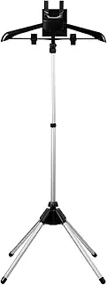 Iron Steam Stand Set Heavy-Duty Handheld Garment Steamer Rack Adjustable Height Garment Steamer Rack Handheld Hanging Garment Steamer Clothes Rack for Steaming (black)