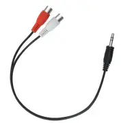 3.5 mm to Dual RCA Audio Cable 1x Male to 2X RCA Female 1/8 Stereo Mini Jack ...