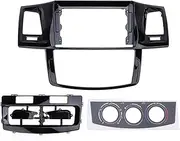 Navigation Panel Frame for Hilux 2011 to 2016, 9in Car Radio Fascia Panel, Center Console Navigation Panel Trim Cover, Stereo Audio Bezel Trim, Dashboard Navigation Cover Replace