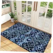 Moroccan Indoor Door Mat, 36"x59" Entry Rug Washable Front Door Mat, Non-Slip