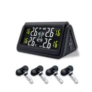 Wireless TPMS Tire Pressure Monitor Car Tire Pressure Monitoring System Solar Charging Car Tire Pressure Sensor Real-Tim