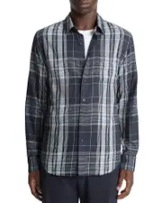 Vince Plaid Shirt Jacket