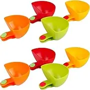 Dip Clip Bowl Plate Holder -8pcs Color Plastic Dish Chip And Dip Serving Set For Spice Tomato Sauce Salt Veggie Vinegar Ketchup Chips - Chip Clips Holders Cup Paper Plate Holder Condiment Cups Dipping