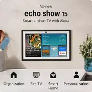 All-New Echo Show 15 | a Stunning HD 15.6" Smart Kitchen TV for Home Organizati