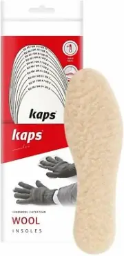 Kaps Wool, Quality 100% Natural Wool Shoe Insoles for Cold Weather, Made in...