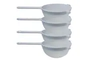 4x Cuisena 16cm Nylon Mesh Strainer Pasta Noodles Drainer w Long Handle White