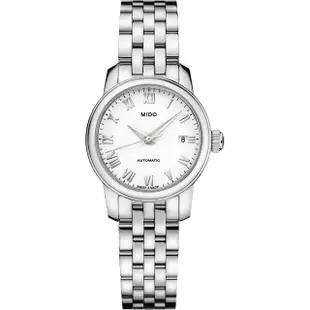 【MIDO 美度】官方授權 Baroncelli 羅馬機械女錶-25mm(M0390071101300)