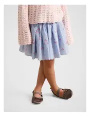 [Forever New Girls] Edith Scallop Embroidery Skirt in Blue
