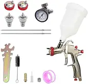 YSIL LVLP Paint Sprayer R500 Gravity Feed Spray Gun with 600CC Capacity 1.3/1.5/1.7MM Nozzle&Air Regulator,for Automotive, Furniture, House Painting