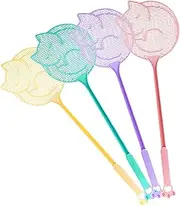 Fly Swatter, Fly Swatter Manual - Long Handle Fly Swatter, Fly Swatter, 4 Manual Colorful Fly Swatter, Sturdy Fly Swatter for Indoor, Garden or
