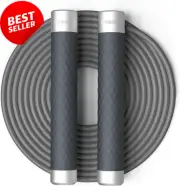 Weighted Skipping Rope 360° Swivel Tangle-Free Jump Rope Aluminum Handle Cardio