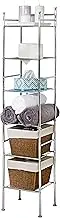 Honey-Can-Do BTH-03484 6 Tier Metal Tower Bathroom Shelf, 12.6 x 11.02 x 59.84, Chrome