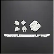 Gametown Replacement Left Right Buttons Kit ABXY D-Pad Rubber Button Direction Button Set for PSP 1000 Console-White.