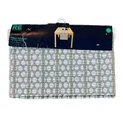 NWT Target Table Runner Gray Gold Ribbed Cotton 72"x14" Modern Contemporary RE