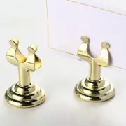 3 Pcs Number Plate Stainless Steel Note Holder Buffet Stand
