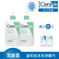 在飛比找momo購物網優惠-【CeraVe 適樂膚】溫和潔顏雙入組★溫和泡沫潔膚露 47