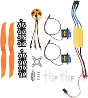 RC A2212 2200KV Brushless Motor, Versatility RC Plane Parts Brushless Motor 30A ESC SG90 9G Micro Servo 6035 Propeller with T Plug and Banana(2212KV2200motor6035propeller9gsteeringgea30AESCset)