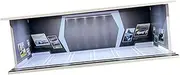 TENOL 1/64 Vehicle Model Display Case with Light Car Garage Display Case for Alloy Car, Gray