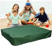Maius Sandbox Cover, Square Protective Cover for Sand and Toys Away from Dust and Rain, Sandbox Canopy with Drawstring, Sandpit Pool Cover