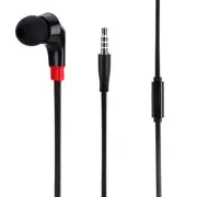 Premium Flat Wired Headset MONO Handsfree Earphone Mic Single for Smartphones