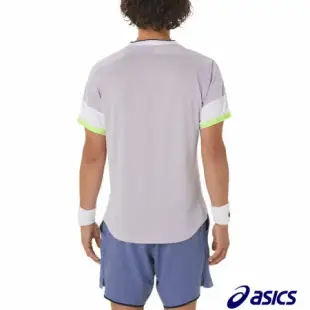 Asics 短袖上衣 Tennis Tee 男款 紫 藍 透氣 緹花布 彈性 運動 網球 短T 2041A244501