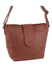 [Milleni] Leather Crossbody Bag in Rose