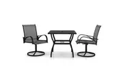 vidaXL Dining Set Textilene and Steel Furniture Multi Models 3/5/7/9 Piece