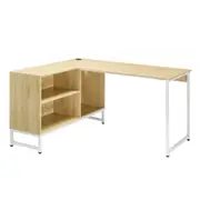 Maestro Furniture Camie Modern L-Shape Computer Working Home Office Desk Table 150cm Natural