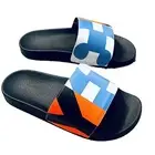 Y-3 Adidas Adilette Multicolor Graphic Print Slides Sport Sandals Black 6 FW9743