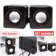 USB Wired Computer Speakers for Desktop PC Laptop Stereo 3.5mm Jack Mini Speaker