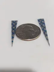 Blue And Silver 1.5" Silicone Crappie Jig Wedge Tails 25