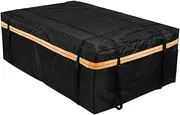 zolyet Cargo Bag Car Roof Cargo Carrier with Night Reflective Strip Universal Luggage Bag Storage Cube Bag for Travel Camping Black and Orange L