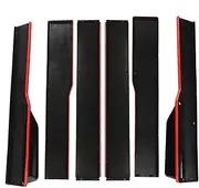 2.2m Car Side Skirt for Cars Extensions Universal Lip Splitters Lip Compatible for Audi A3 A4 A5 A6 A7 A7 A8 Q3 Q5 Q7 RS5 RS6 RS7 S3 S4 TT(Red)