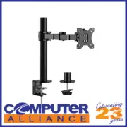 17"-32" Brateck Economy Single Steel Articulating Monitor Arm Black