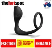 Cock Ring Butt Plug Erection Enhance Penis Prostate Massager Anal Sex Toy FAST
