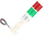 RIZGHWOY 24V DC Machine Caution Light Foldable Base LED Indicator for Engineering Crane Red & Green AS ABS Metal