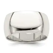 Sterling Silver 10mm Half Round Band Ring Size 8 7gm Gift for Mother