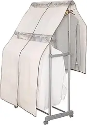 Towa Sangyo Poleco Clothes Storage Bag, Hanger Rack, Cover, Double Bar, Ivory