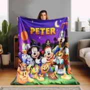 Custom Mickey and Friends Halloween 2024 Blanket, WDW Disneyland family